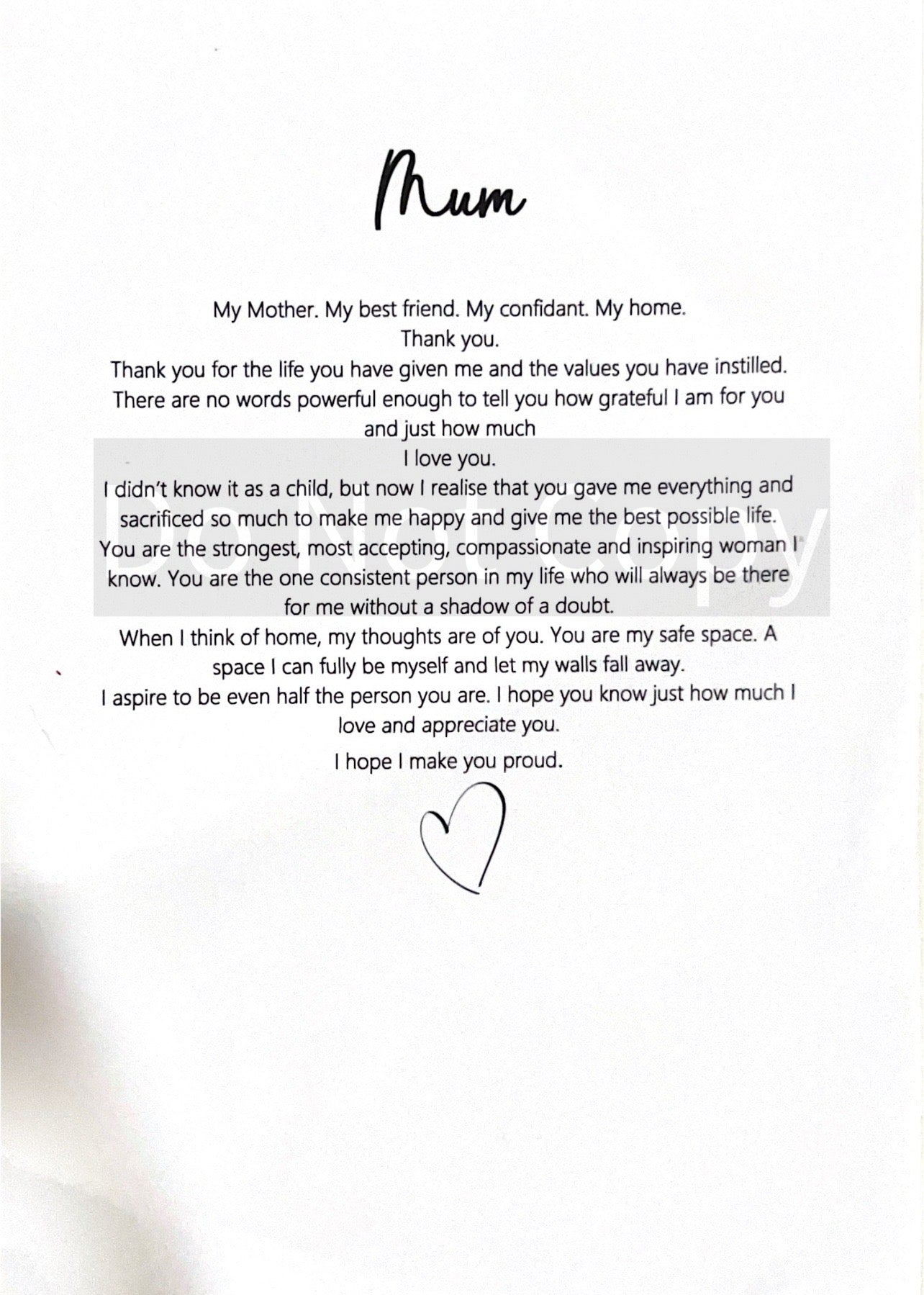 A Letter To Mum