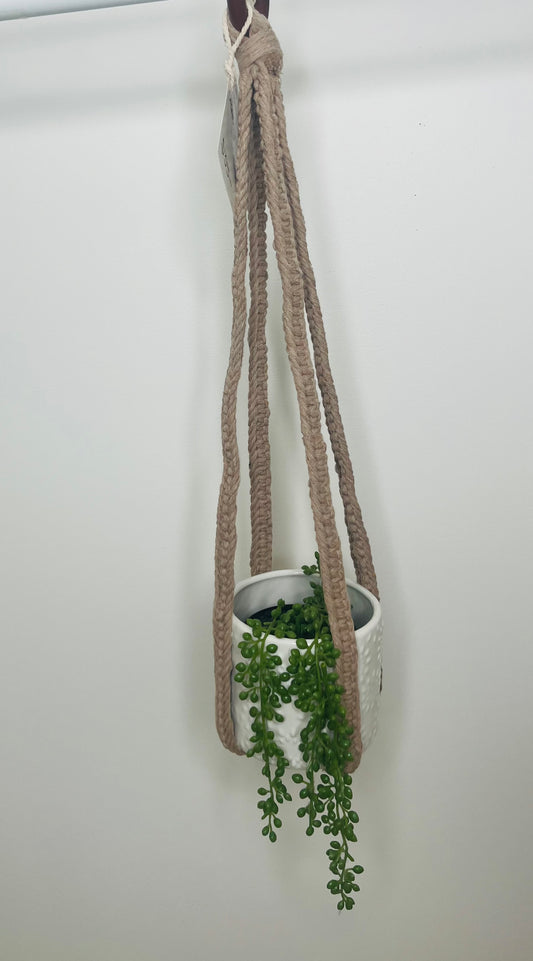 Macrame Taupe Plant Hanger