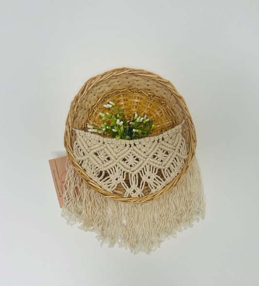 Macrame Basket Plant Holder TWO