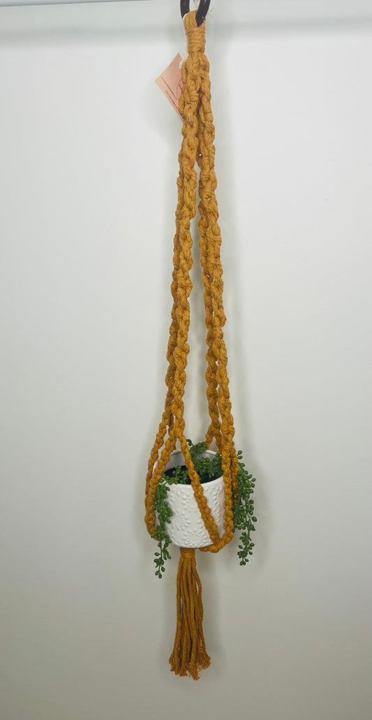 Macrame Mustard Plant Hanger