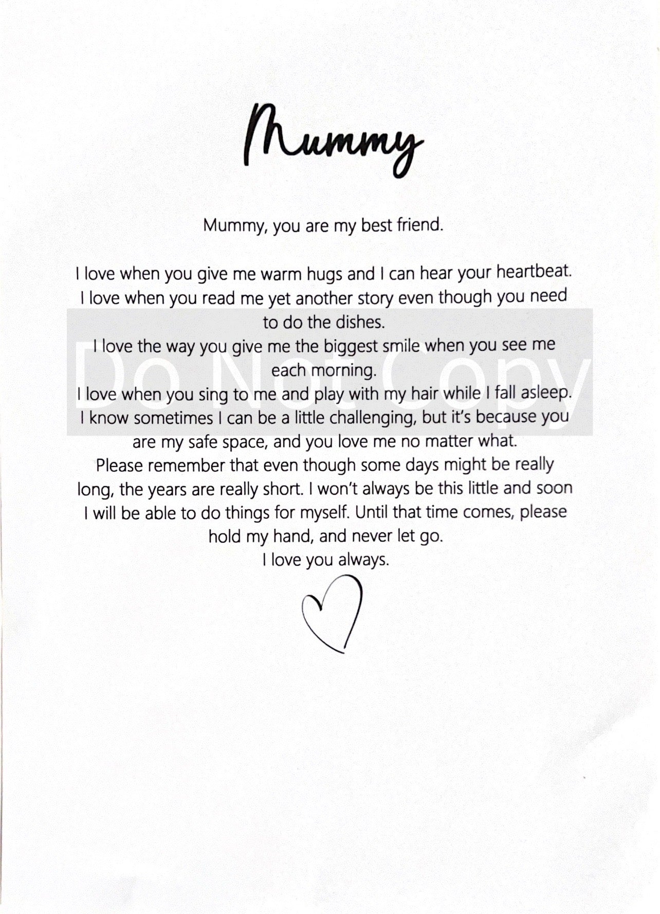 A Letter To Mummy